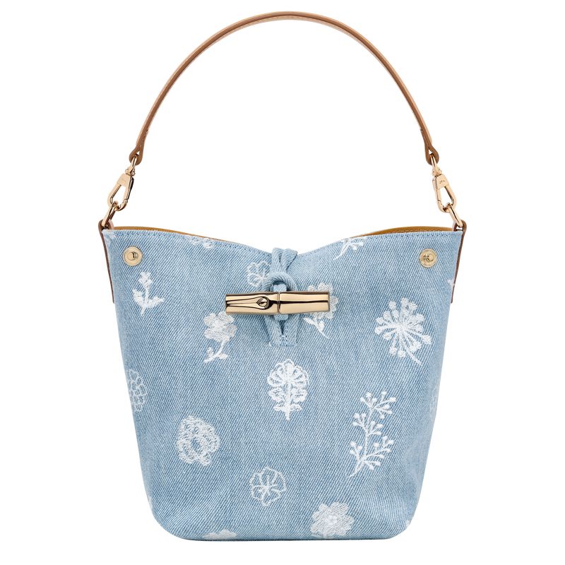 Women Longchamp Le Roseau Xs Bucket Bag Blue | Philippines-612CSHEFO