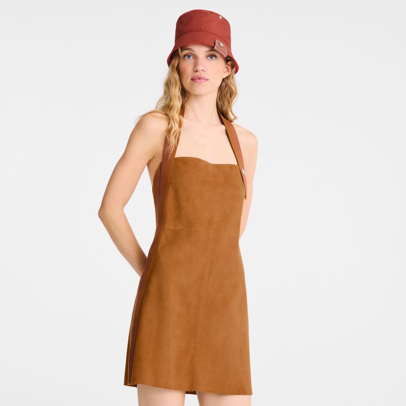 Women Longchamp Leather Dress Brown | Philippines-794TOWHAG