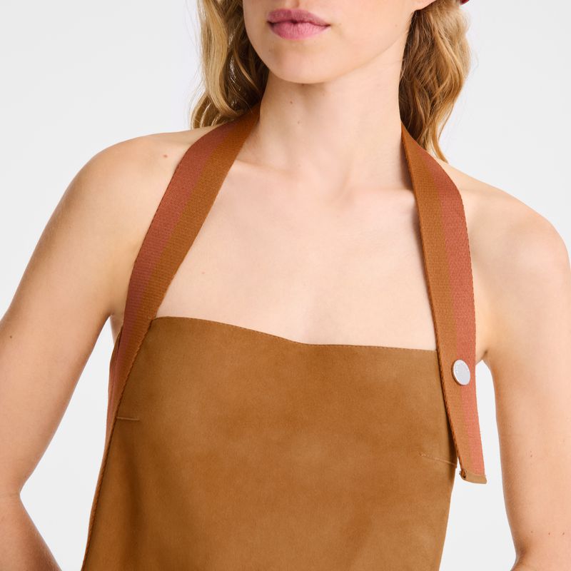 Women Longchamp Leather Dress Brown | Philippines-794TOWHAG