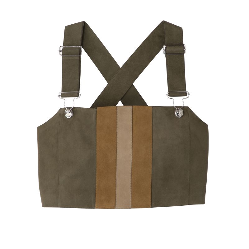 Women Longchamp Leather Top Khaki | Philippines-625VDPYXT