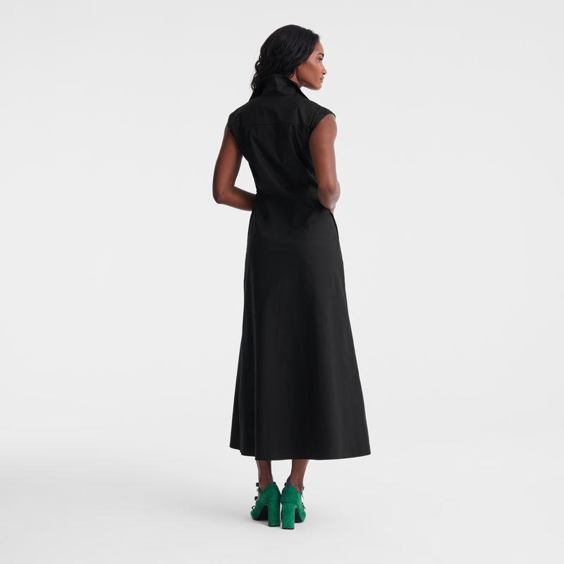 Women Longchamp Long Dress Black | Philippines-340GFEYLU