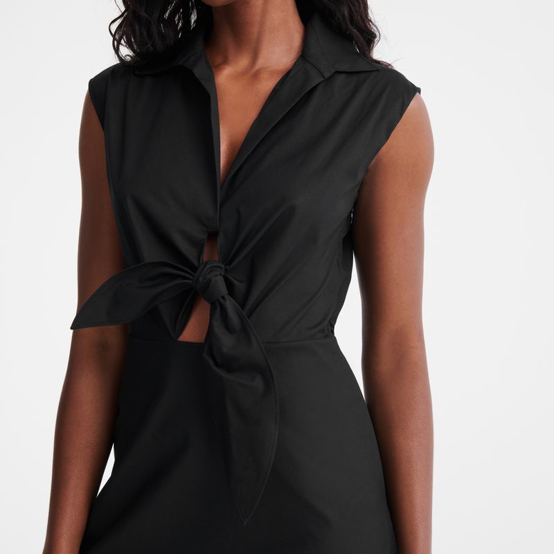 Women Longchamp Long Dress Black | Philippines-340GFEYLU