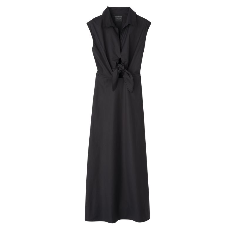 Women Longchamp Long Dress Black | Philippines-340GFEYLU