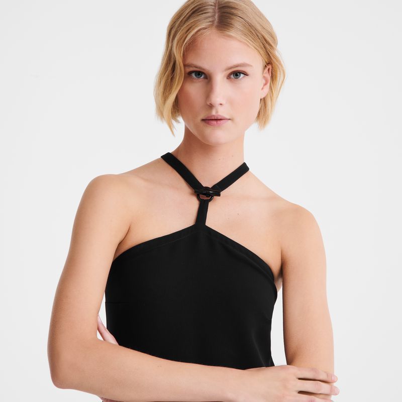 Women Longchamp Long Dress Black | Philippines-275XZLJMW