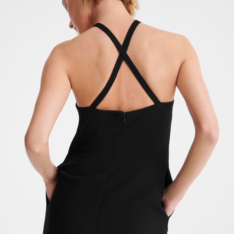 Women Longchamp Long Dress Black | Philippines-275XZLJMW