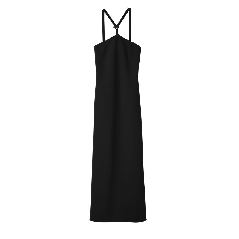 Women Longchamp Long Dress Black | Philippines-275XZLJMW