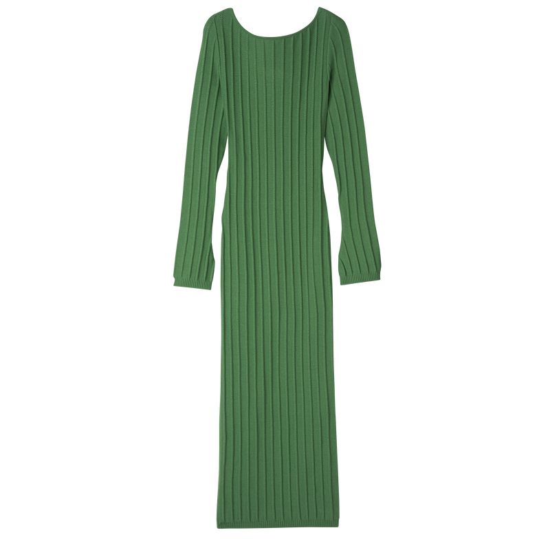 Women Longchamp Long Dress Green | Philippines-561KIDUMW