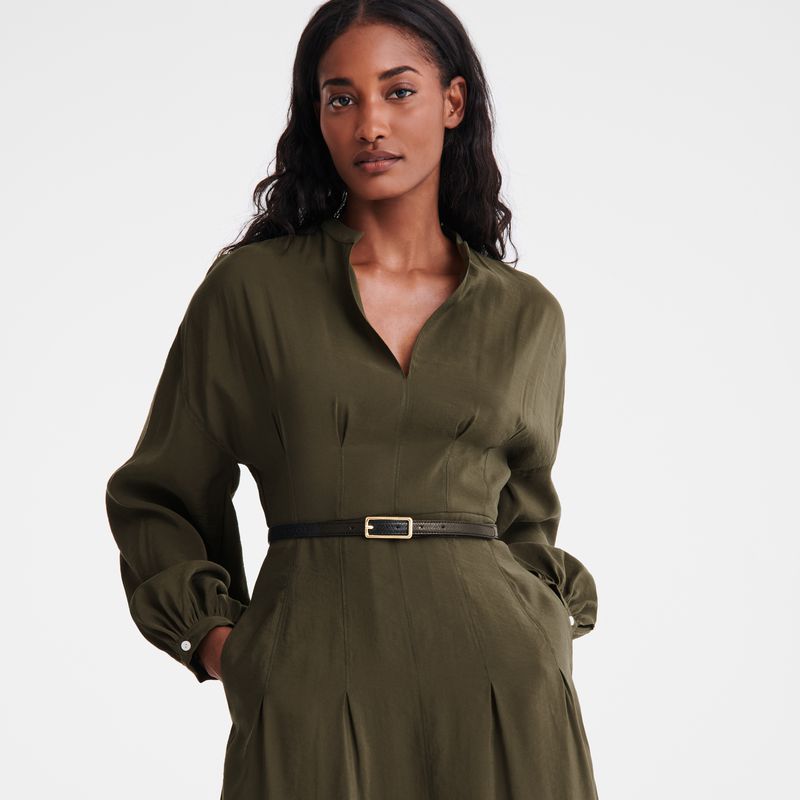 Women Longchamp Long Dress Khaki | Philippines-679ZYSUTL