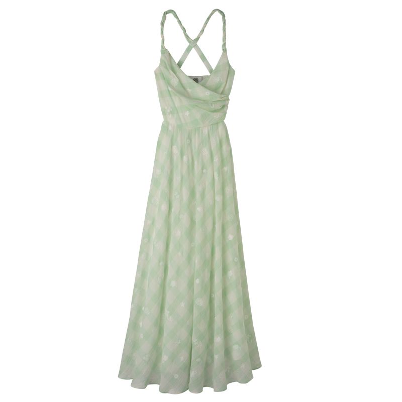 Women Longchamp Long Dress Light Turquoise Green | Philippines-290OSGJYZ