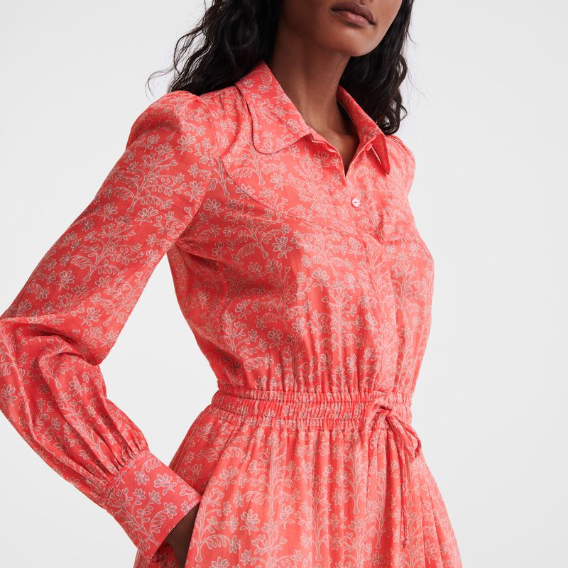 Women Longchamp Long Dress Pink | Philippines-678HVWYCR