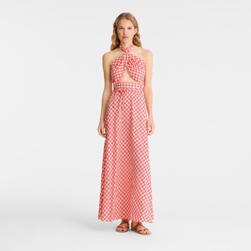 Women Longchamp Long Dress Pink | Philippines-106CDIYNV