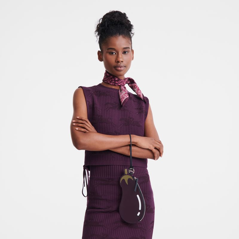 Women Longchamp Longcharm Clutch Dark Purple | Philippines-689QPNOZD