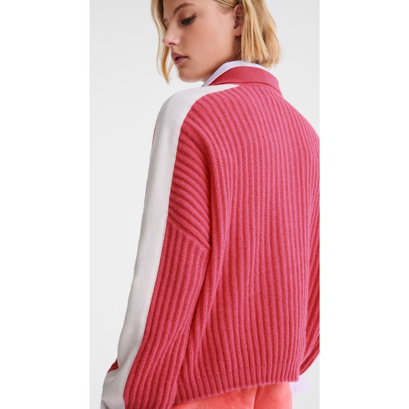 Women Longchamp Polo Collar Jumper Pink | Philippines-612UMILZQ