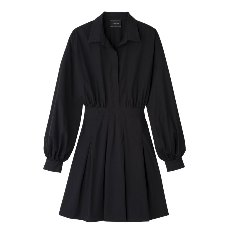 Women Longchamp Popelin Dress Black | Philippines-681LCAYHS
