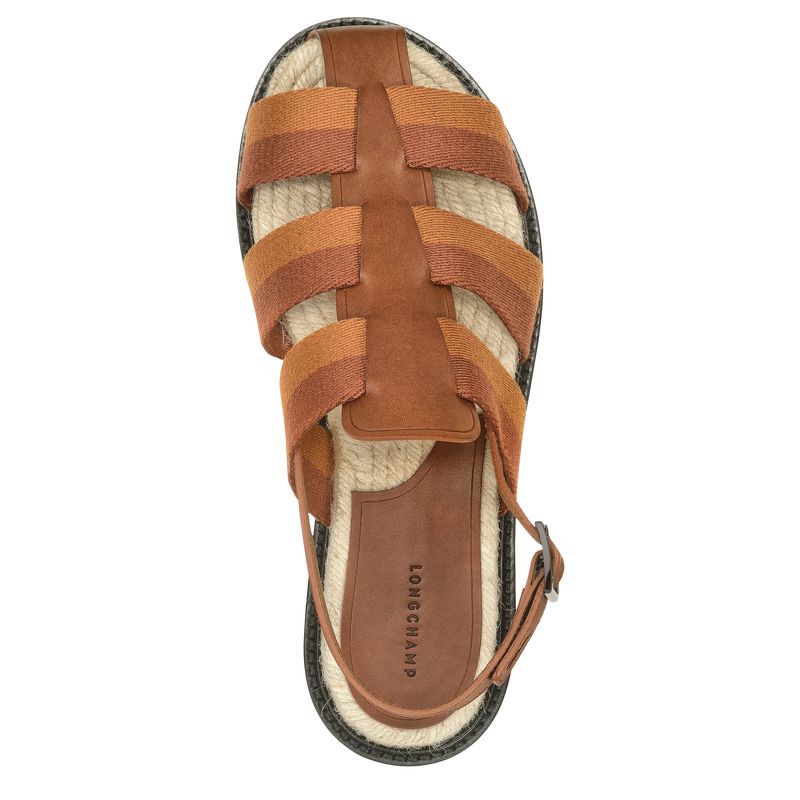 Women Longchamp Shadow Sandals Brown | Philippines-168WCATYV