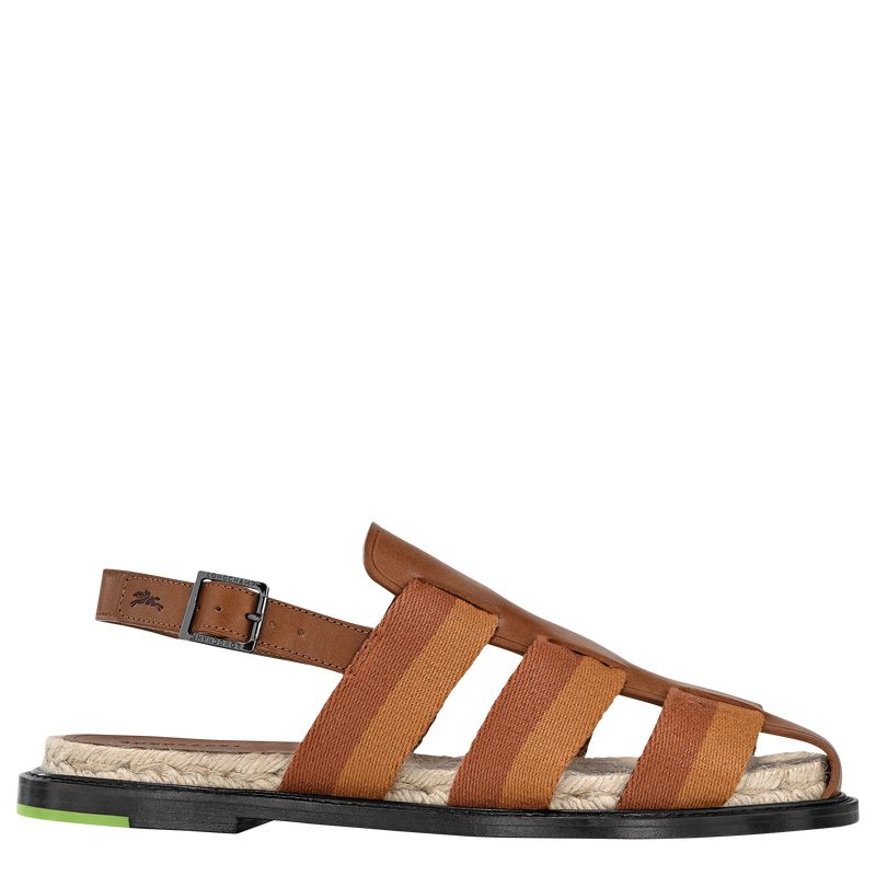 Women Longchamp Shadow Sandals Brown | Philippines-168WCATYV