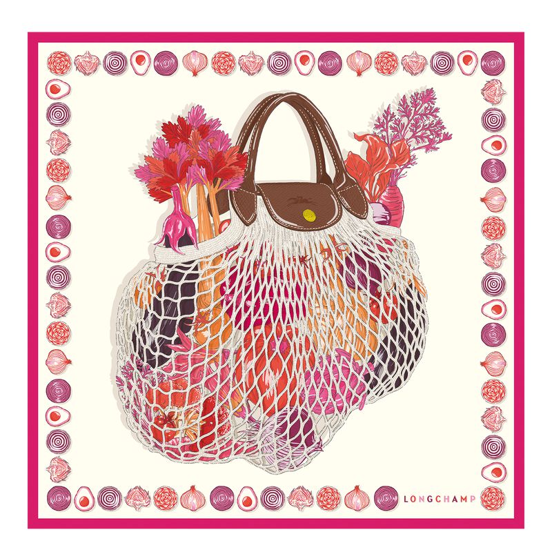 Women Longchamp The Gourmet Mesh 70 Scarf Pink | Philippines-156NRWPFA
