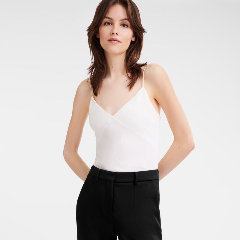 Women Longchamp Thin Strap Top Cream | Philippines-467BQWLIX