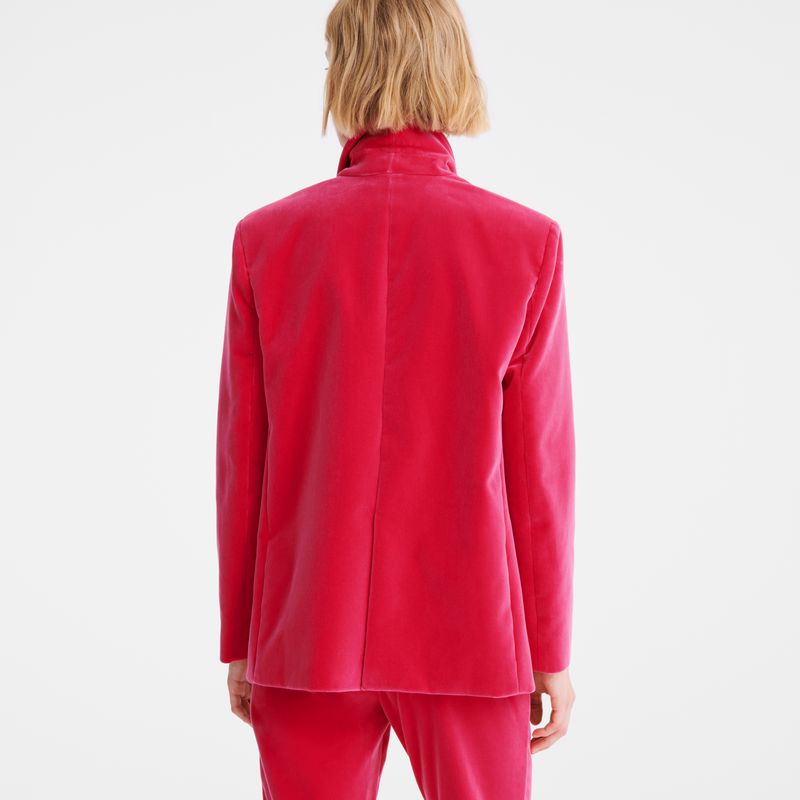 Women Longchamp Velvet Jacket Pink | Philippines-073SDWMTJ