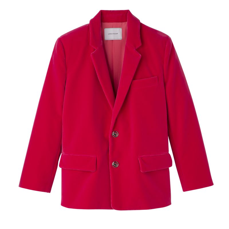 Women Longchamp Velvet Jacket Pink | Philippines-073SDWMTJ