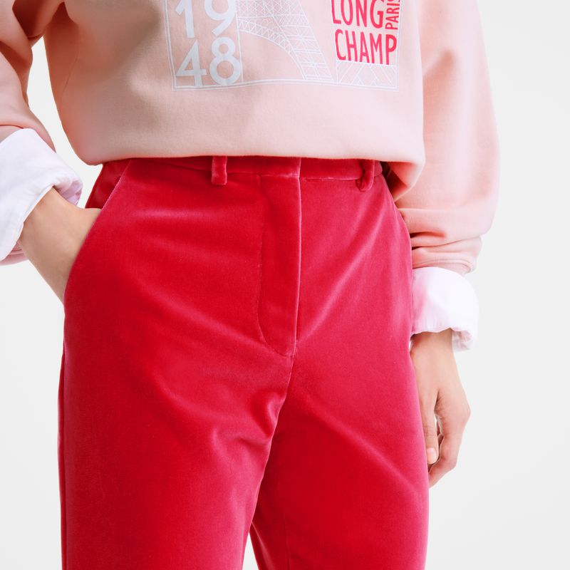 Women Longchamp Velvet Pants Pink | Philippines-527FJKCZT