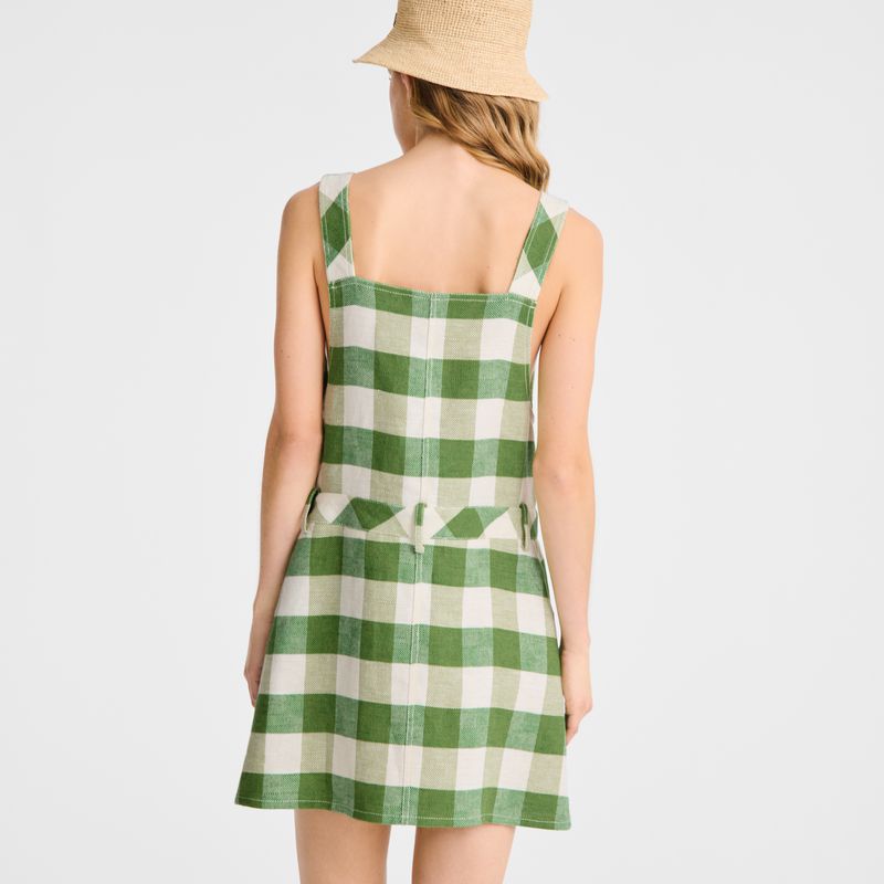 Women Longchamp Vichy Jacquard Dress Green | Philippines-213CZITAW