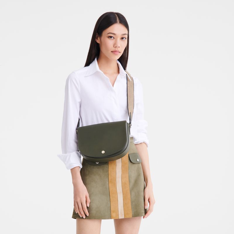 Women Longchamp Épure M Crossbody Bag Khaki | Philippines-612JZUITK