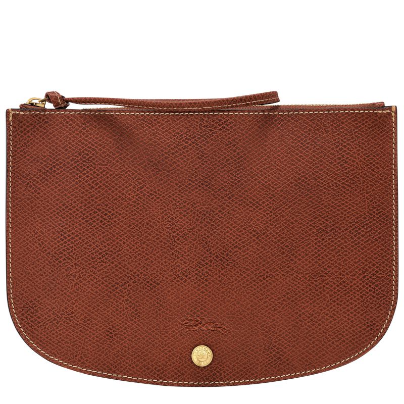 Women Longchamp Épure Pouch Brown | Philippines-281CIHPJL