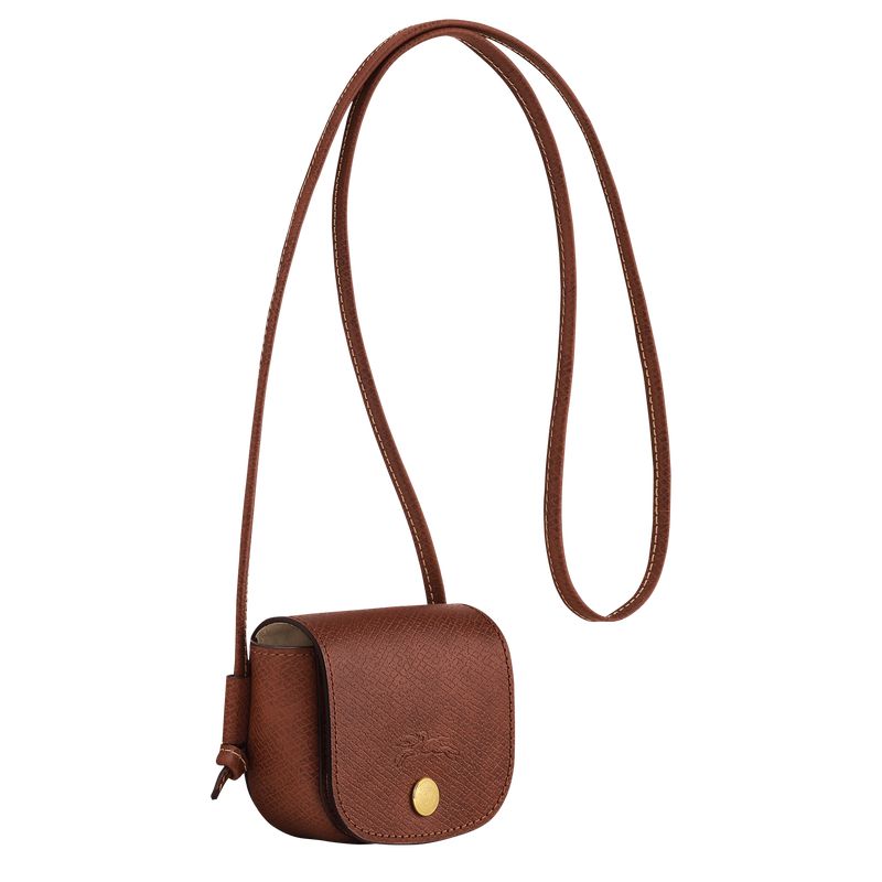 Women Longchamp Épure With Leather Lace Coin Purse Brown | Philippines-750BZVJNE