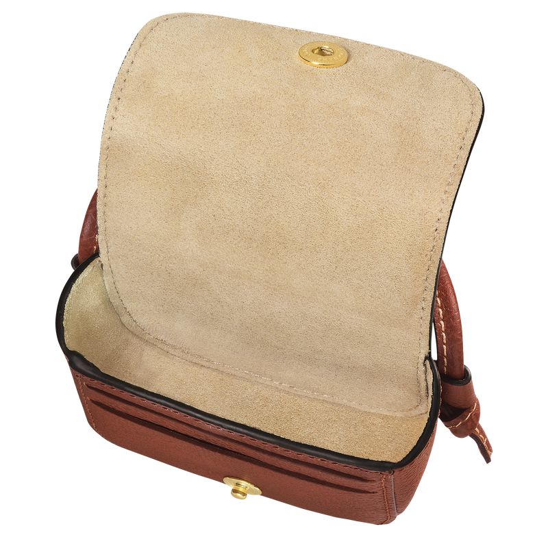 Women Longchamp Épure With Leather Lace Coin Purse Brown | Philippines-750BZVJNE